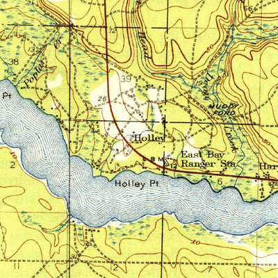 United States Geological Survey Holley, FL (1938, 62500-Scale) digital map