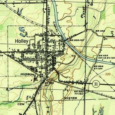 United States Geological Survey Holley, NY (1944, 31680-Scale) digital map