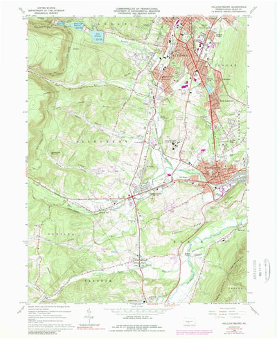 United States Geological Survey Hollidaysburg, PA (1963, 24000-Scale) digital map