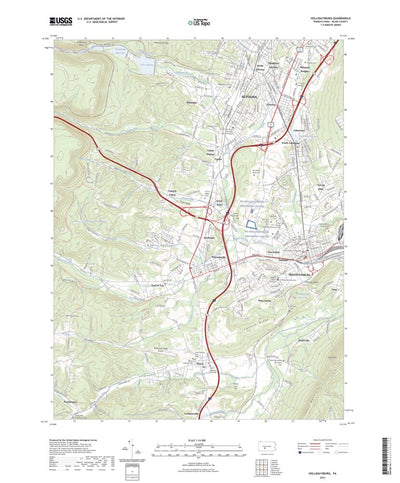 United States Geological Survey Hollidaysburg, PA (2023, 24000-Scale) digital map