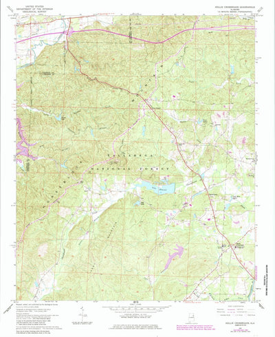 United States Geological Survey Hollis Crossroads, AL (1967, 24000-Scale) digital map