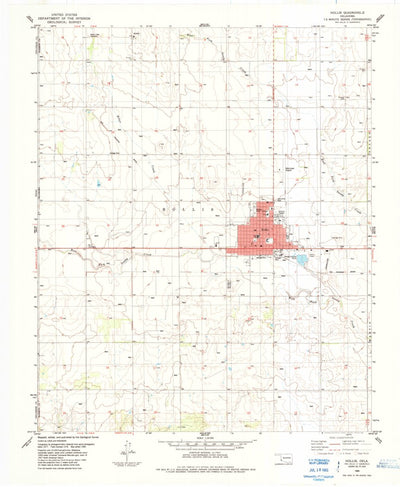United States Geological Survey Hollis, OK (1985, 24000-Scale) digital map