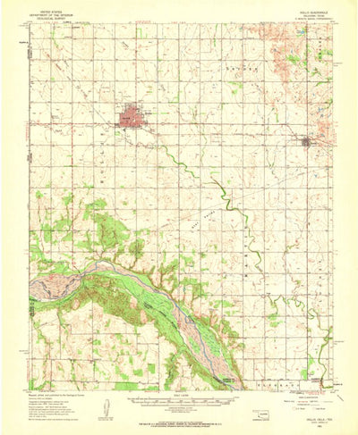 United States Geological Survey Hollis, OK-TX (1961, 62500-Scale) digital map