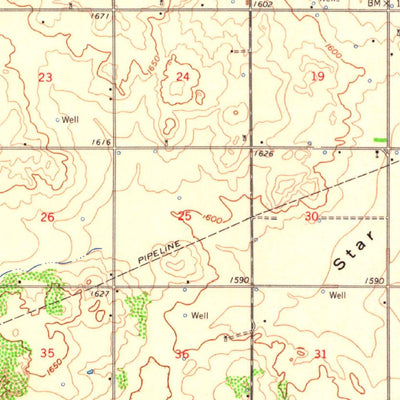 United States Geological Survey Hollis, OK-TX (1961, 62500-Scale) digital map