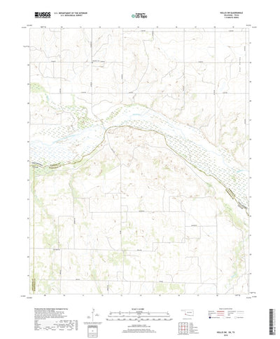 United States Geological Survey Hollis SW, OK (2018, 24000-Scale) digital map