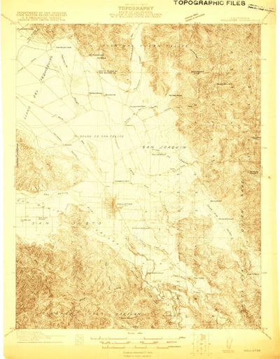 United States Geological Survey Hollister, CA (1919, 48000-Scale) digital map