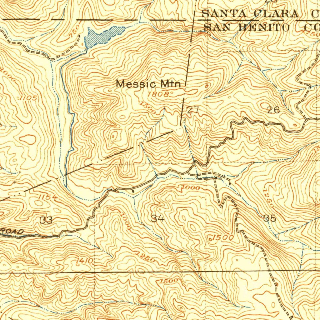 Hollister, CA (1921, 62500-Scale) Map by United States Geological ...