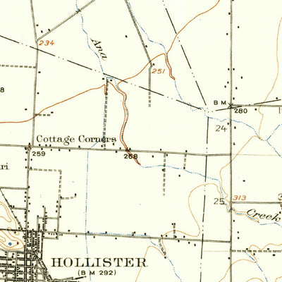 United States Geological Survey Hollister, CA (1923, 62500-Scale) digital map