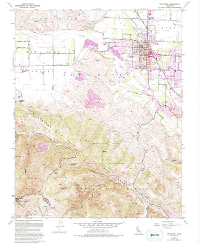 United States Geological Survey Hollister, CA (1955, 24000-Scale) digital map