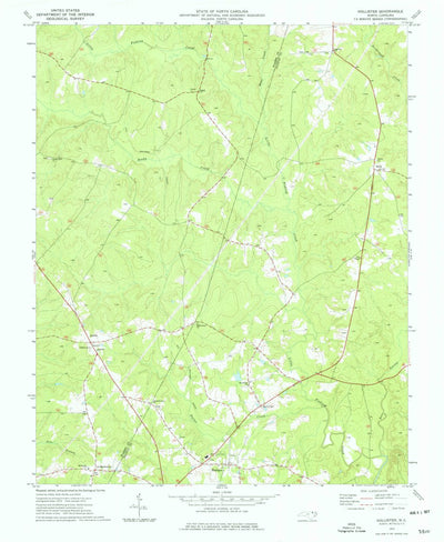 United States Geological Survey Hollister, NC (1973, 24000-Scale) digital map