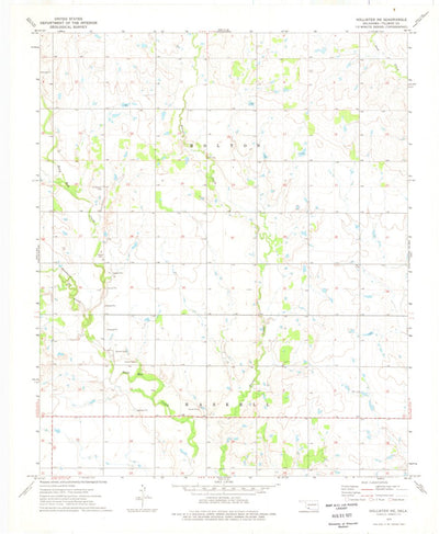 United States Geological Survey Hollister NE, OK (1974, 24000-Scale) digital map