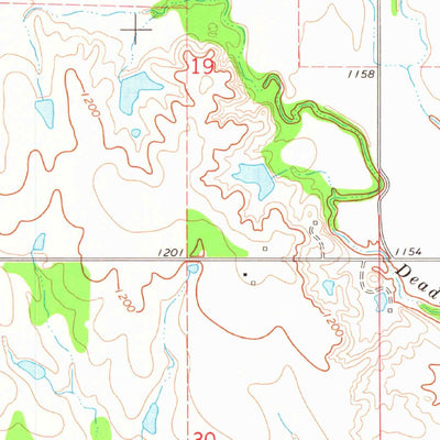 United States Geological Survey Hollister NW, OK (1974, 24000-Scale) digital map