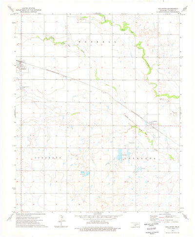 United States Geological Survey Hollister, OK (1974, 24000-Scale) digital map