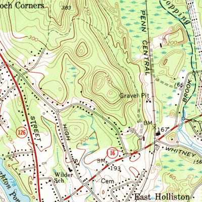 United States Geological Survey Holliston, MA (1969, 24000-Scale) digital map