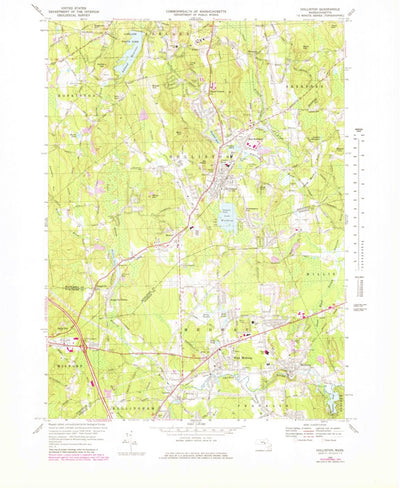 United States Geological Survey Holliston, MA (1969, 25000-Scale) digital map