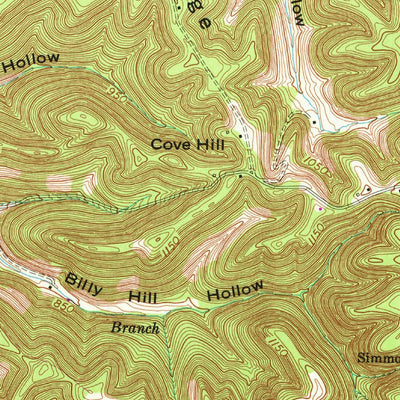 United States Geological Survey Hollow Springs, TN (1953, 24000-Scale) digital map