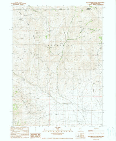United States Geological Survey Holloway Mountain, NV-OR (1990, 24000-Scale) digital map