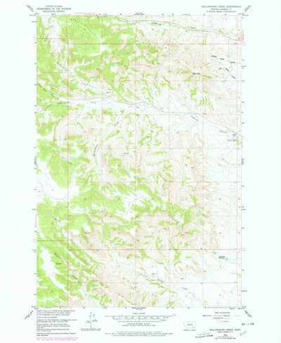 United States Geological Survey Hollowwood Creek, MT (1958, 24000-Scale) digital map
