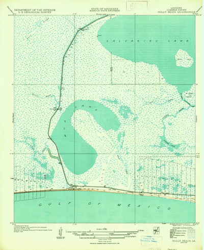United States Geological Survey Holly Beach, LA (1935, 31680-Scale) digital map