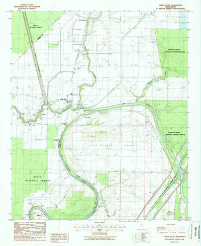 United States Geological Survey Holly Bluff, MS (1988, 24000-Scale) digital map