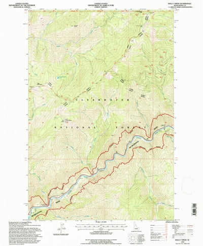 United States Geological Survey Holly Creek, ID (1994, 24000-Scale) digital map