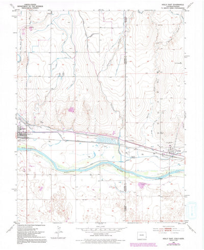 United States Geological Survey Holly East, CO-KS (1953, 24000-Scale) digital map