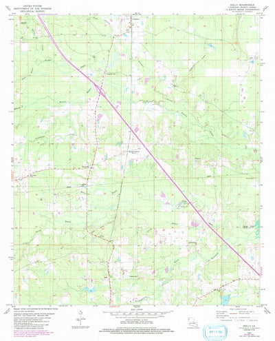 United States Geological Survey Holly, LA (1980, 24000-Scale) digital map