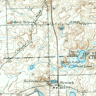 United States Geological Survey Holly, MI (1920, 62500-Scale) digital map