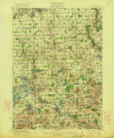 United States Geological Survey Holly, MI (1922, 62500-Scale) digital map