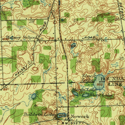 United States Geological Survey Holly, MI (1922, 62500-Scale) digital map
