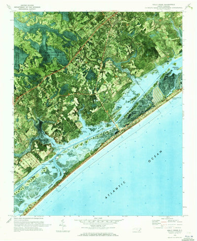 United States Geological Survey Holly Ridge, NC (1970, 24000-Scale) digital map