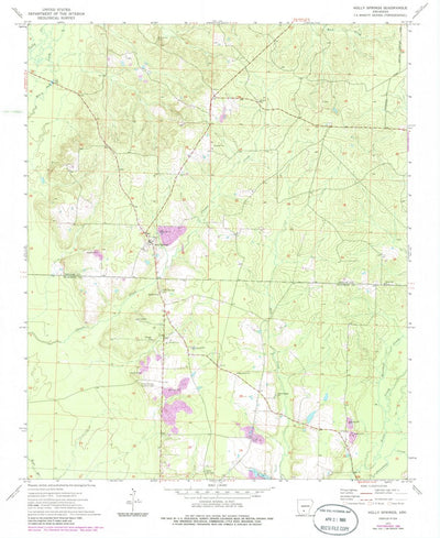 United States Geological Survey Holly Springs, AR (1973, 24000-Scale) digital map