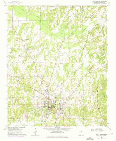 United States Geological Survey Holly Springs, MS (1965, 24000-Scale) digital map