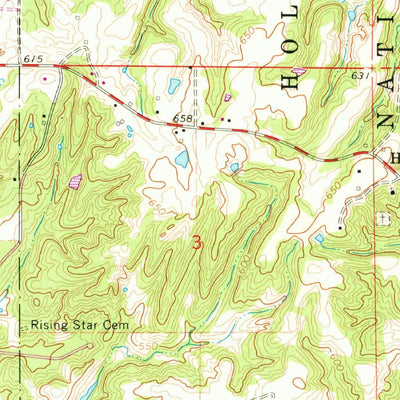 United States Geological Survey Holly Springs, MS (1965, 24000-Scale) digital map