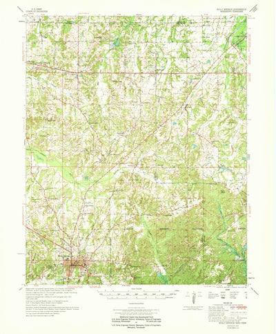 United States Geological Survey Holly Springs, MS-TN (1969, 62500-Scale) digital map
