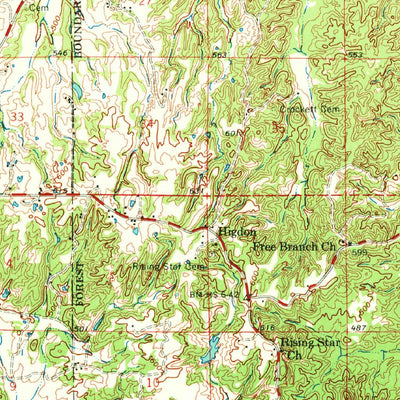 United States Geological Survey Holly Springs, MS-TN (1969, 62500-Scale) digital map