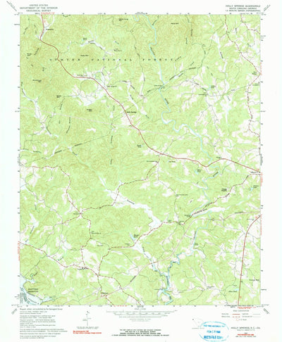 United States Geological Survey Holly Springs, SC-GA (1963, 24000-Scale) digital map