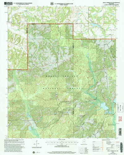 United States Geological Survey Holly Springs SE, MS (2000, 24000-Scale) digital map