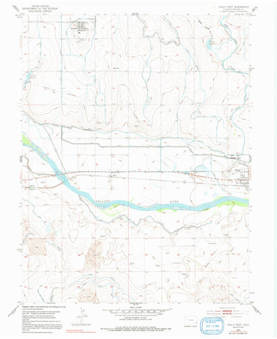 United States Geological Survey Holly West, CO (1953, 24000-Scale) digital map