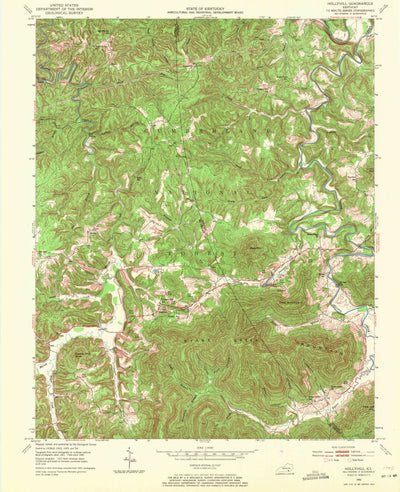 United States Geological Survey Hollyhill, KY (1952, 24000-Scale) digital map