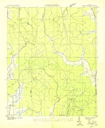 United States Geological Survey Hollytree, AL (1936, 24000-Scale) digital map