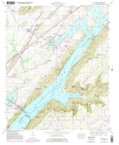 United States Geological Survey Hollywood, AL (1947, 24000-Scale) digital map
