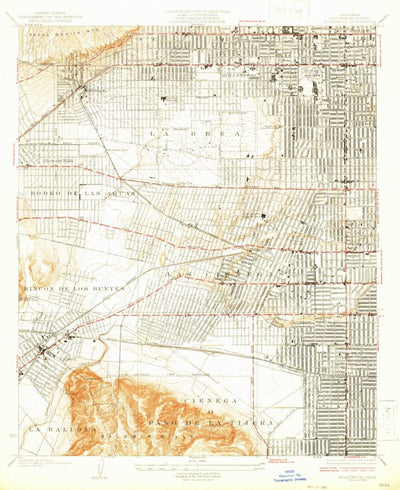United States Geological Survey Hollywood, CA (1926, 24000-Scale) digital map