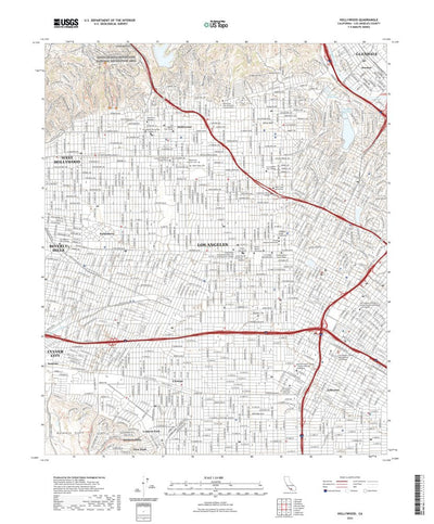 United States Geological Survey Hollywood, CA (2022, 24000-Scale) digital map