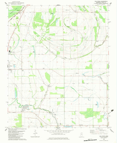 United States Geological Survey Hollywood, MS (1982, 24000-Scale) digital map