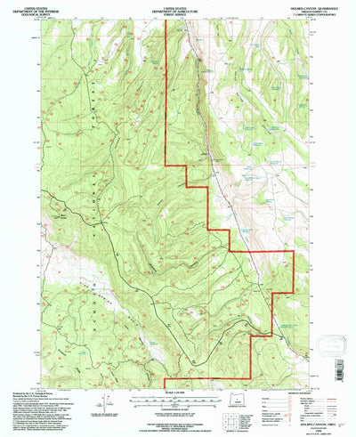 United States Geological Survey Holmes Canyon, OR (1992, 24000-Scale) digital map