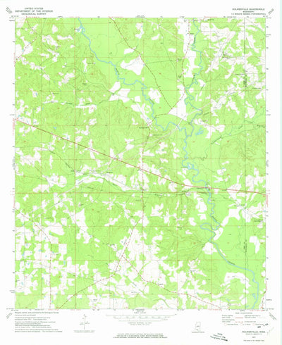 United States Geological Survey Holmesville, MS (1972, 24000-Scale) digital map