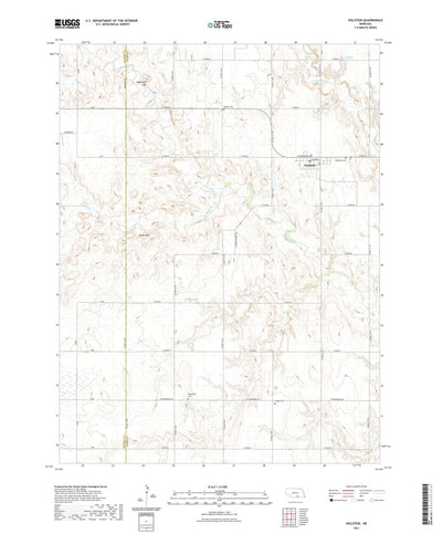 United States Geological Survey Holstein, NE (2021, 24000-Scale) digital map