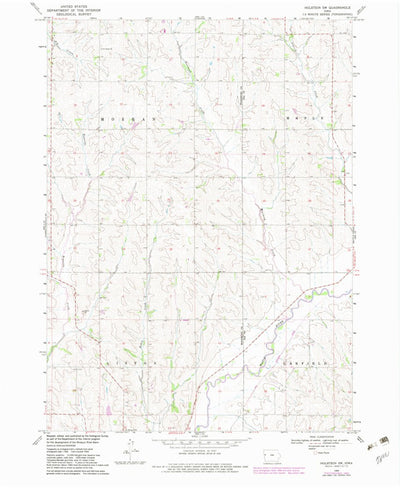 United States Geological Survey Holstein SW, IA (1969, 24000-Scale) digital map