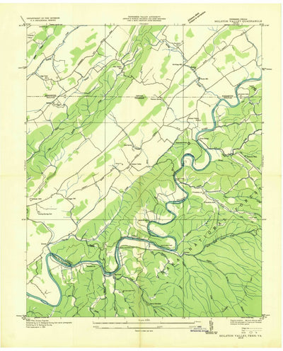United States Geological Survey Holston Valley, TN-VA (1934, 24000-Scale) digital map
